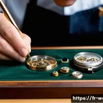 Home 18 스위스 명품 시계 브랜드 TOP 5 - A highly detailed close-up of a Swiss luxury watchmaker’s workshop, showcasing a skilled artisan in ...